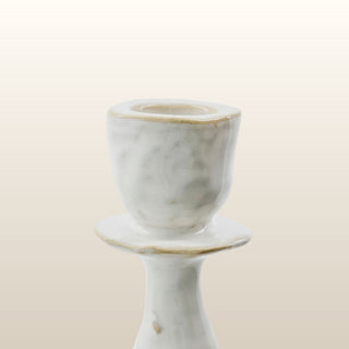 Short White Ceramic Candle Holder in Homewares from Oriana B www.orianab.com