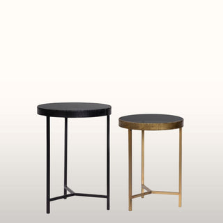 Side Table Nest | Black & Antique Gold in Furniture from Oriana B www.orianab.com