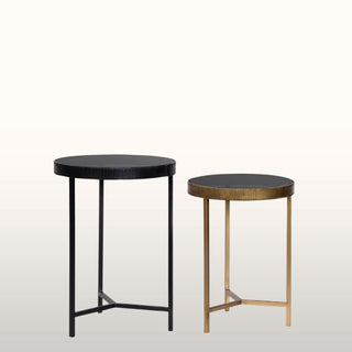 Side Table Nest | Black & Antique Gold in Furniture from Oriana B www.orianab.com