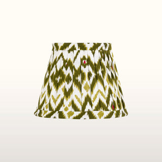 Single Brass Wall Light | Green Pleated Shade in Lighting from Oriana B www.orianab.com