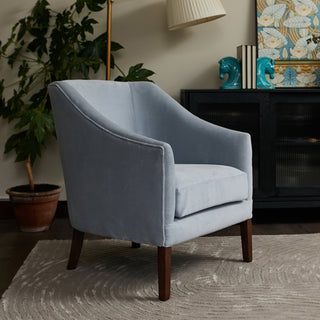 Slope Arm Armchair | Blue Velvet in Furniture from Oriana B www.orianab.com