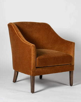 Slope Arm Armchair | Blue Velvet in Furniture from Oriana B www.orianab.com