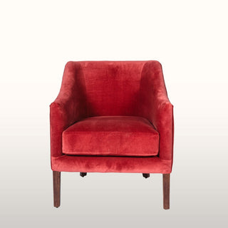 Slope Arm Armchair | Burgundy Velvet in Furniture from Oriana B www.orianab.com