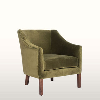 Slope Arm Armchair | Green Velvet in Furniture from Oriana B www.orianab.com