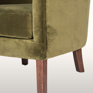 Slope Arm Armchair | Green Velvet in Furniture from Oriana B www.orianab.com