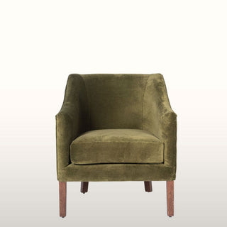 Slope Arm Armchair | Green Velvet in Furniture from Oriana B www.orianab.com