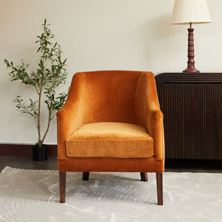 Slope Arm Armchair | Rust Velvet in Furniture from Oriana B www.orianab.com