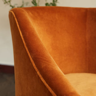Slope Arm Armchair | Rust Velvet in Furniture from Oriana B www.orianab.com