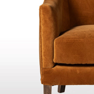 Slope Arm Armchair | Rust Velvet in Furniture from Oriana B www.orianab.com