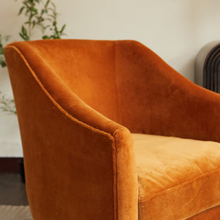 Slope Arm Armchair | Rust Velvet in Furniture from Oriana B www.orianab.com
