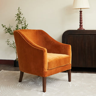 Slope Arm Armchair | Rust Velvet in Furniture from Oriana B www.orianab.com