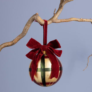 Small Christmas Bauble with Red Velvet Bow in Christmas from Oriana B www.orianab.com