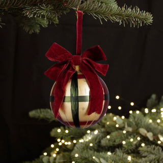 Small Christmas Bauble with Red Velvet Bow in Christmas from Oriana B www.orianab.com