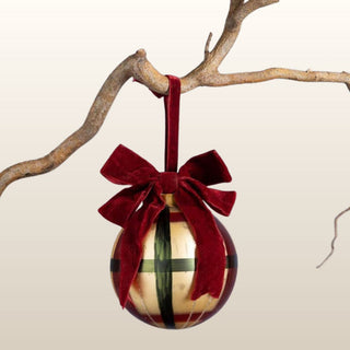 Small Christmas Bauble with Red Velvet Bow in Christmas from Oriana B www.orianab.com