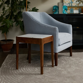 Small Delphi Side Table | White Marble in Furniture from Oriana B www.orianab.com