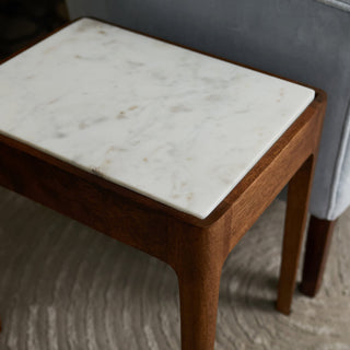 Small Delphi Side Table | White Marble in Furniture from Oriana B www.orianab.com