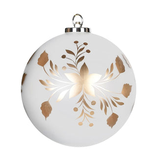 Small White Hand Painted Bauble in Christmas from Oriana B www.orianab.com