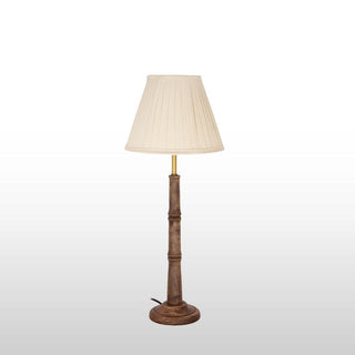 Small Wooden Table Lamp | Neutral Lampshade in Lighting from Oriana B www.orianab.com