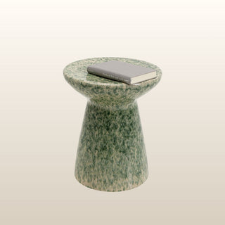 Speckled Green Stoneware Side Table in Furniture from Oriana B www.orianab.com