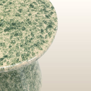 Speckled Green Stoneware Side Table in Furniture from Oriana B www.orianab.com