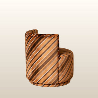 Striped Swivel Chair | Caramel in Furniture from Oriana B www.orianab.com