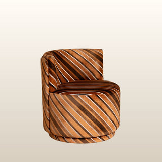 Striped Swivel Chair | Caramel in Furniture from Oriana B www.orianab.com