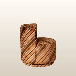 Striped Swivel Chair | Caramel in Furniture from Oriana B www.orianab.com