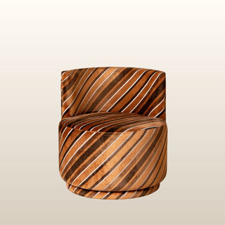Striped Swivel Chair | Caramel in Furniture from Oriana B www.orianab.com