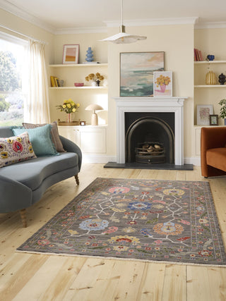Suzani Black | Wool Blend Rug in Homewares from Oriana B www.orianab.com