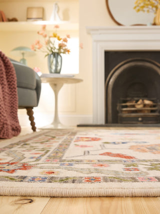 Suzani Silver | Wool Blend Rug in Homewares from Oriana B www.orianab.com