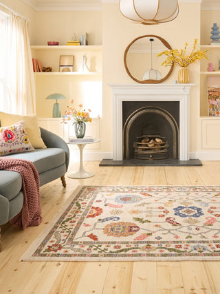 Suzani Silver | Wool Blend Rug in Homewares from Oriana B www.orianab.com
