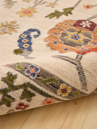 Suzani Silver | Wool Blend Rug in Homewares from Oriana B www.orianab.com