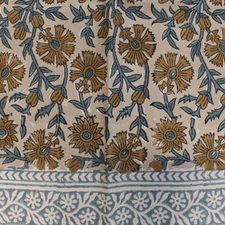 Tablecloth Flower Cotton Brown in Homewares from Oriana B www.orianab.com