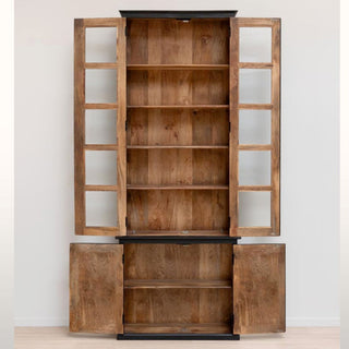 Tall Narrow Glass Cabinet | Black in Furniture from Oriana B www.orianab.com