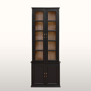 Tall Narrow Glass Cabinet | Black in Furniture from Oriana B www.orianab.com