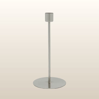 Tall Silver Minimalist Candlestick in Homewares from Oriana B www.orianab.com