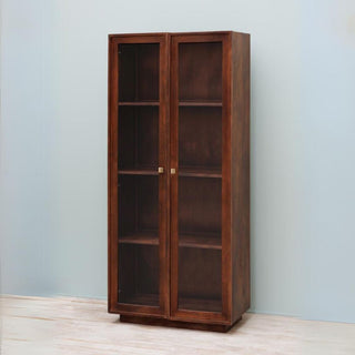 Tall Wooden Glass Cabinet in Furniture from Oriana B www.orianab.com