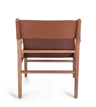 Teak Leather Lounge Chair | Cognac in Furniture from Oriana B www.orianab.com