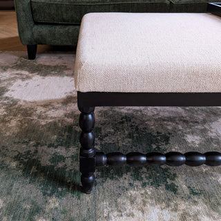 Tetbury Ottoman | White Linen in Furniture from Oriana B www.orianab.com
