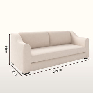 The Kidman Sofa | Bouclé Weave | Cream in Bespoke from Oriana B www.orianab.com