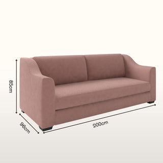 The Kidman Sofa | Bouclé Weave | Dusky Pink in Bespoke 3 Seater 200 Single from Oriana B. www.orianab.com