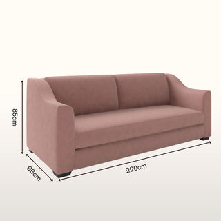 The Kidman Sofa | Bouclé Weave | Dusky Pink in Bespoke from Oriana B www.orianab.com