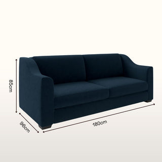 The Kidman Sofa | Bouclé Weave | Navy in Bespoke from Oriana B www.orianab.com