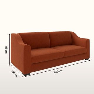 The Kidman Sofa | Bouclé Weave | Rust in Bespoke from Oriana B www.orianab.com