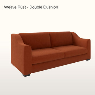 The Kidman Sofa | Bouclé Weave | Rust in Bespoke from Oriana B www.orianab.com