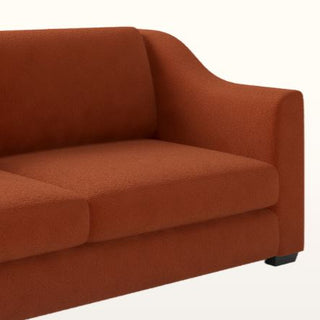 The Kidman Sofa | Bouclé Weave | Rust in Bespoke from Oriana B www.orianab.com