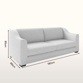 The Kidman Sofa | Bouclé Weave | Silver in Bespoke from Oriana B www.orianab.com