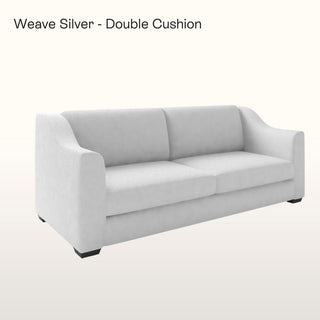 The Kidman Sofa | Bouclé Weave | Silver in Bespoke from Oriana B www.orianab.com
