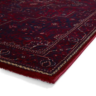 Traditional Style Red Rug | Three Sizes | Stepped Pattern in Homewares from Oriana B www.orianab.com