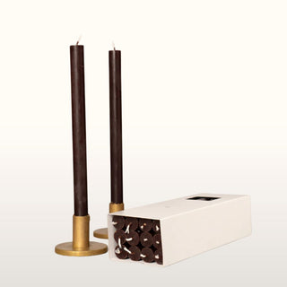 True Grace Dinner Candles | Bitter Chocolate in Homewares from Oriana B www.orianab.com